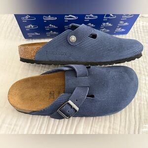 NWT Birkenstock Boston Suede Embossed Clog Size 42 Medium/Narrow